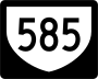 Highway 585 marker
