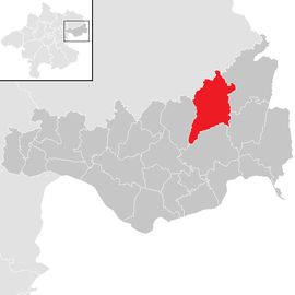 Poloha obce Pabneukirchen v okrese Perg (klikacia mapa)