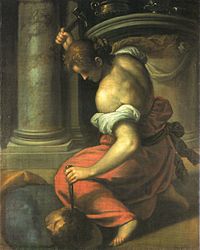 "Jael killed Sisera". Painting by Palam il Giovane (1550-1628) Palma il Giovane Giaele uccide Sisara.jpg
