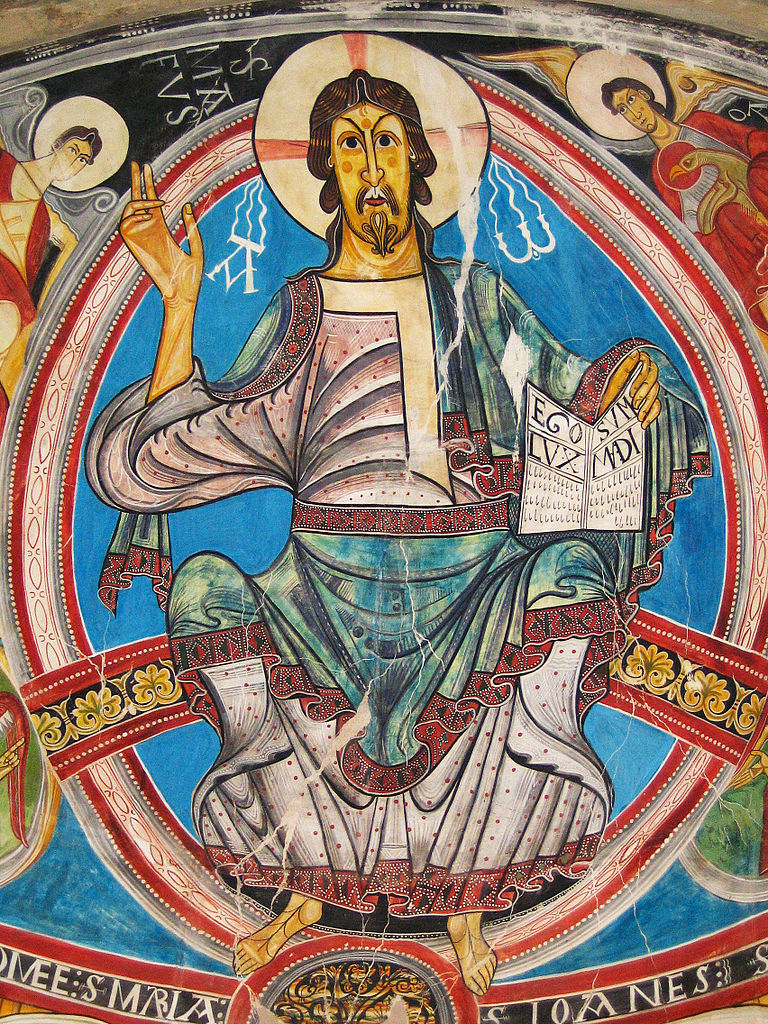 Pantocrator de Taüll (1123) au Musée National d'Art Catalan de Barcelone.