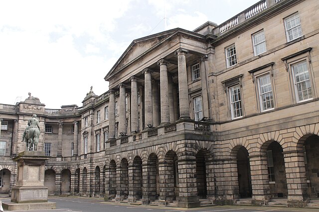 Parliament House in Edinburgh is the seat of the Supreme Courts of Scotland.