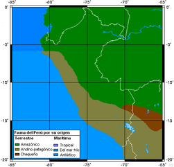 Perú fauna map.png