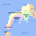 Political map of Zamboanga Peninsula