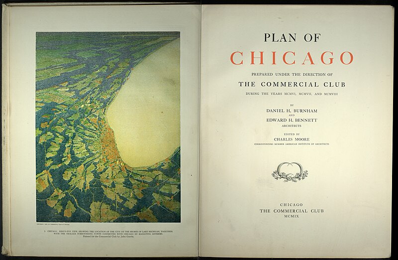 File:Plan of Chicago by Burnham & Bennett 1909, title pages.jpg