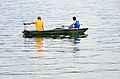 English: Fishermen in their boat Deutsch: Fischer in ihrem Boot