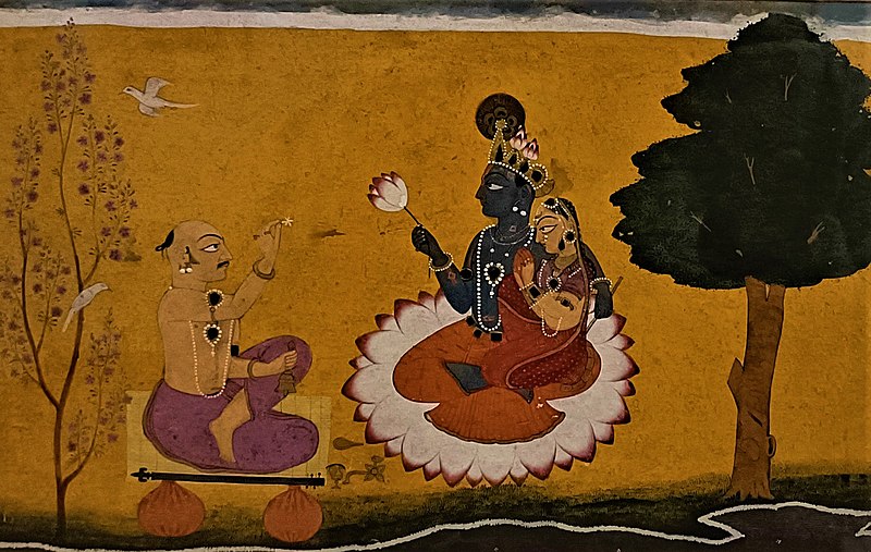 File:Poet Jayadeva worshipping Radha and Krishna.jpg