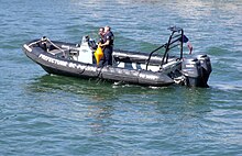 High speed light boat of the river Seine police unit in Paris in August 2012 Police fluviale Paris aout 2012.JPG