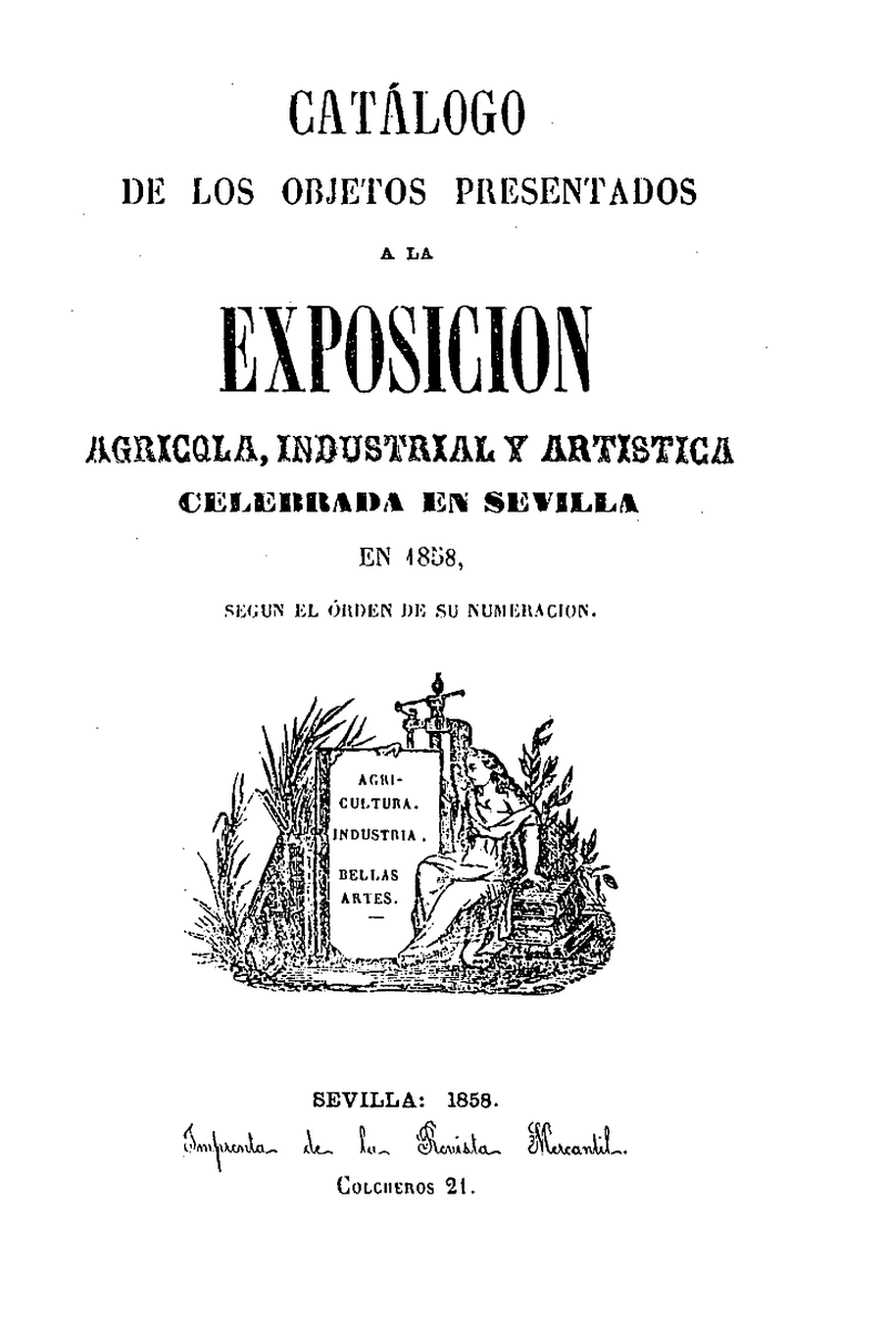 File:Portada del catálogo de la Exposición Agrícola, Industrial y Artística  de Sevilla de  - Wikimedia Commons