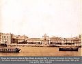 Português: Praça do Comércio nos fins do século XIX, vista a partir do rio Tejo