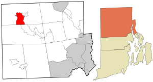 Location in Providence County, Rhode Island
