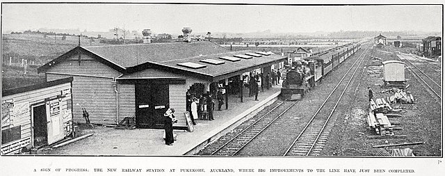The new Pukekohe station in 1913