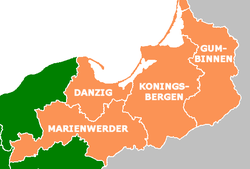 Regierungsbezirke in de provincie Pruisen (1868)