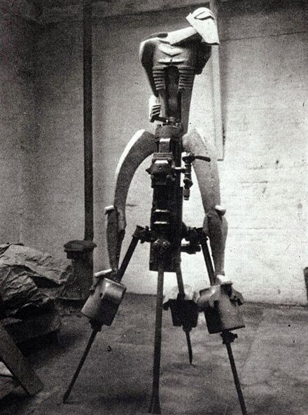 Epstein's 1913 sculpture Rock Drill in its original form.