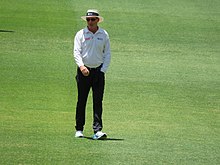 Rod Tucker umpiring at Perth Stadium, First Test Australia versus West Indies, 2 December 2022 02.jpg