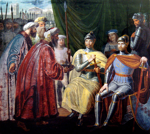 Roger I of Sicily receiving the keys of Palermo