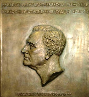 Selma Burke's plaque for Roosevelt
