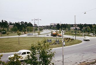Cirkulationsplatsen vid Personnevägen 1958.