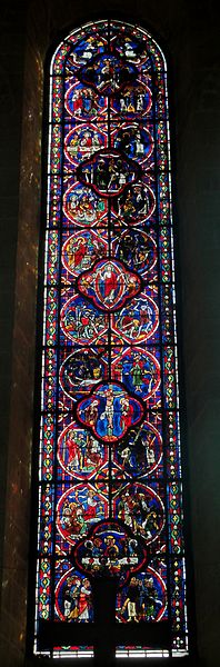 File:Saint-Jean-aux-Bois (60), église abbatiale, vitrail central du chevet.jpg