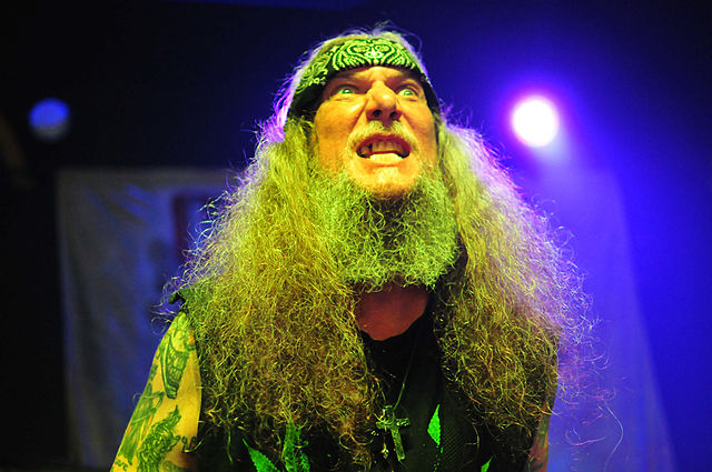 Dave Chandler performing live with Saint Vitus in Dallas, 2011