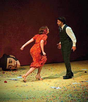 Magdalena Kožená and Jonas Kaufmann in a scene from Carmen, Salzburg Festival 2012