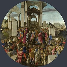 Andra Londonversionen (cirka 1470–1475, tondo med diameter 130,8 cm), National Gallery.