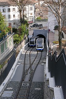 Lugano Città–Stazione funicular funicular railway in the city of Lugano, Switzerland