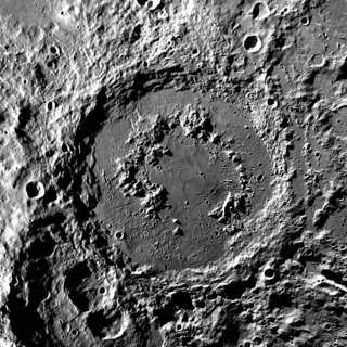 Schrödinger (crater) Large lunar impact crater of the form traditionally called a walled plain