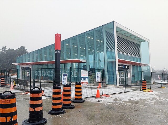 Main entrance under construction in January 2024