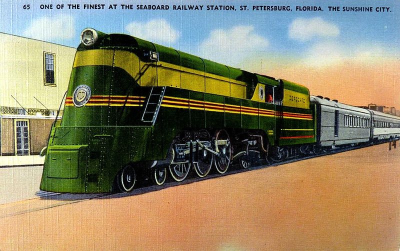 File:Seaboard streamlined steam locomotive.JPG