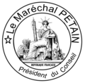 Seal of Marshal Petain as the President of the Council of France (1940's).