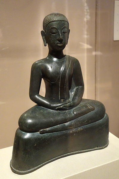 File:Seated Monk, Thailand, Ayutthaya Period, 1351-1767, bronze and lacquer - Chazen Museum of Art - DSC01700.JPG