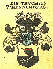 Wappen der Familie Truchseß von Henneberg nach Siebmachers Wappenbuch