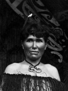 Sophia Hinerangi in traditional Māori dress