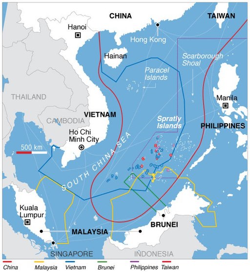 Chinese and their ridiculous South China sea claim 512px-South_China_Sea_claims_map