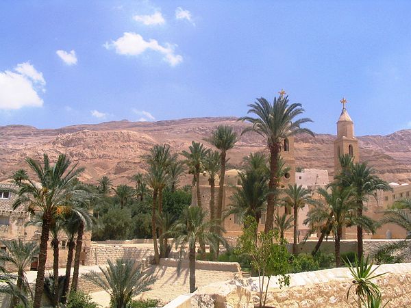 The Monastery of Saint Anthony in Egypt, built over the tomb of Saint Anthony, the "Father of Christian Monasticism"