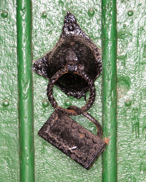 File:St Michael's church in Ryston - old door handle - geograph.org.uk - 1857739.jpg