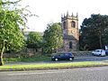 The church and carpark.