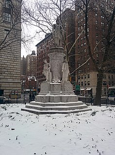 Verdi Square Public park in Manhattan, New York