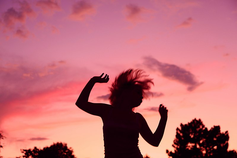 File:Sunset Party Dancing Girl Silhouette.jpg