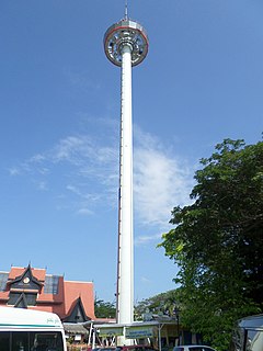 Taming Sari Tower Gyro tower in Malacca City, Malacca, Malaysia