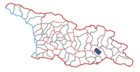 Тбилиси на карте Грузии