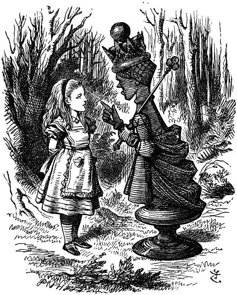 The Red Queen lecturing Alice Art by John Tenniel