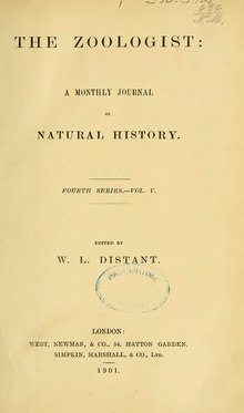 The Zoologist, 4th series, vol 5 (1901).djvu