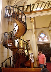 The miracle staircase in Santa Fe's Loretto Chapel The miracle staircase in Santa Fe's Loretto Chapel, the subject of legends and myths..JPG