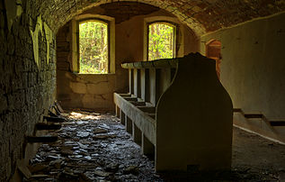 Lavoir du fort de Roppe (Territoire de Belfort), ouvrage des fortifications de l'Est de la France. (définition réelle 1 927 × 1 227)