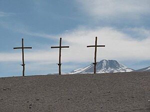 Calvaire à Toconao au Chili.