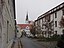 Wintergrüne street in Torgau with Hartenfels Castle (Nordsachsen district, Saxony)