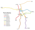 topological map of the TransJakarta network, February 2007