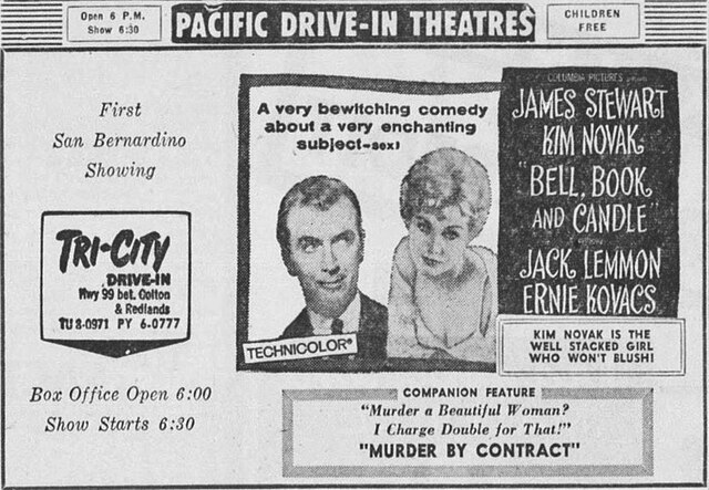 Drive-in advertisement from 1959