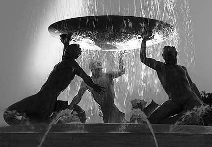 Tritons’_Fountain (monochrome). Photographer: Louise Muscat